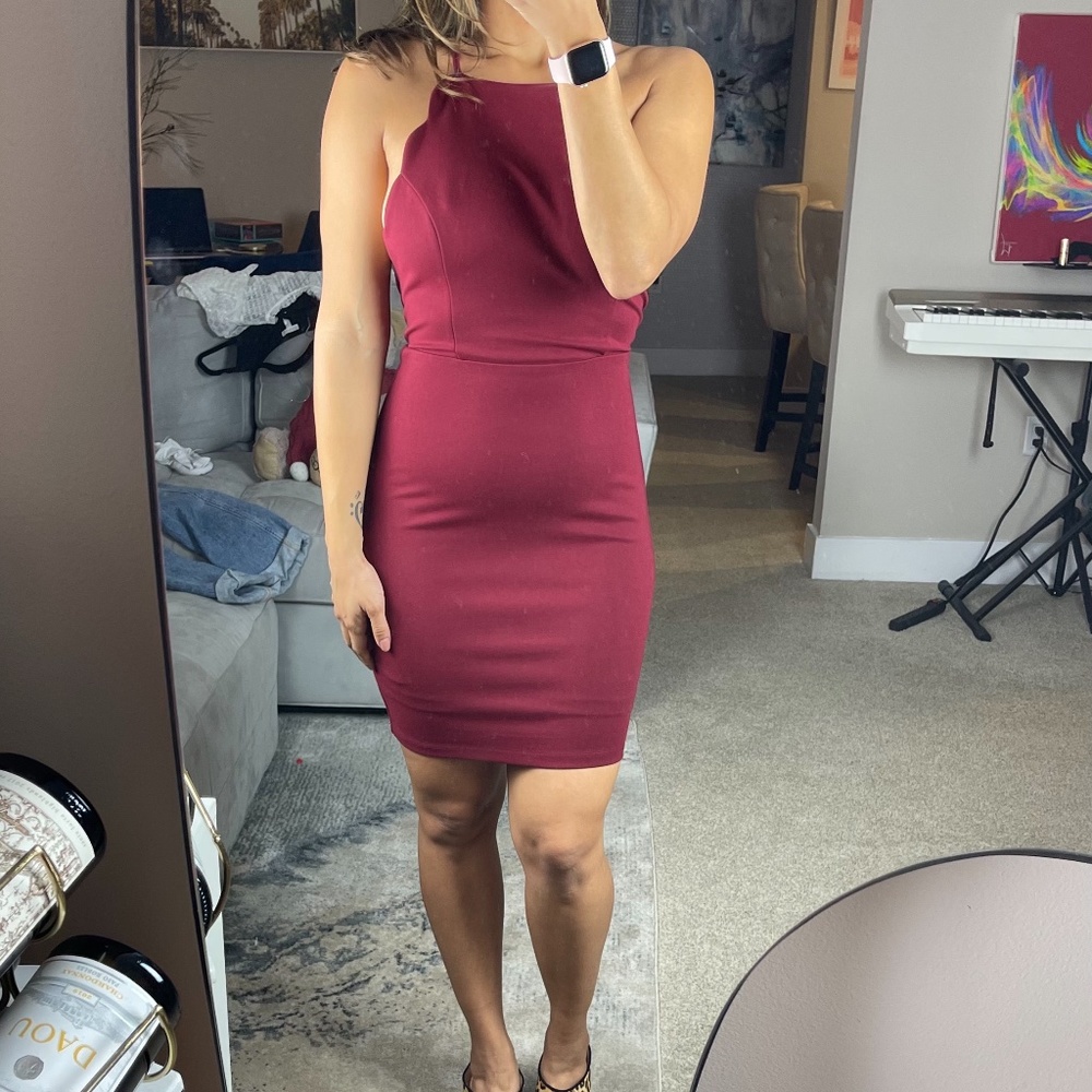 Little red bodycon dress
